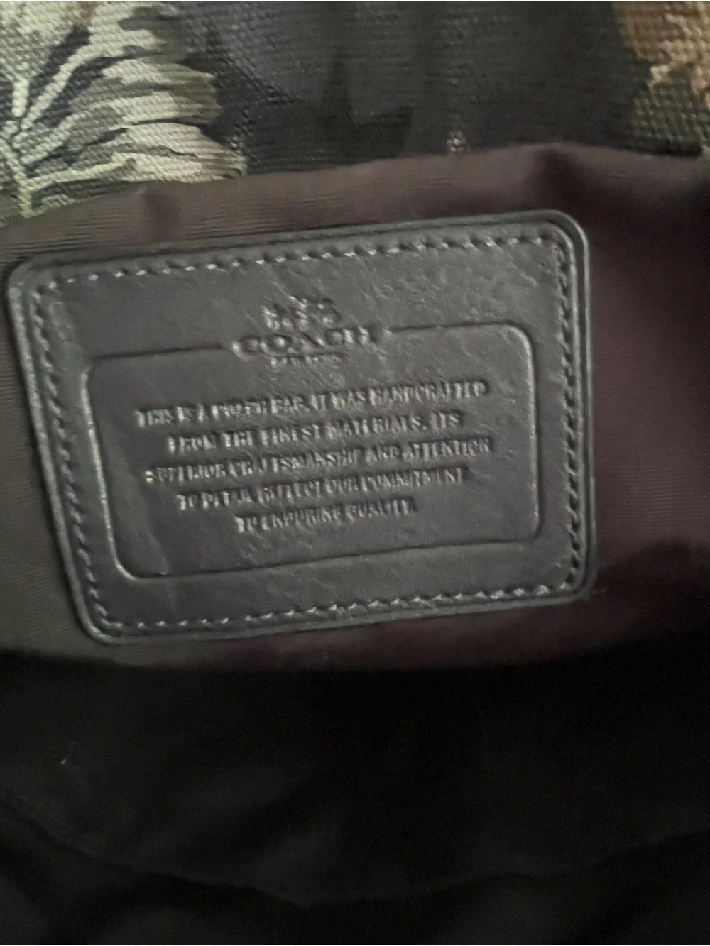 Coach leather and canvas tote